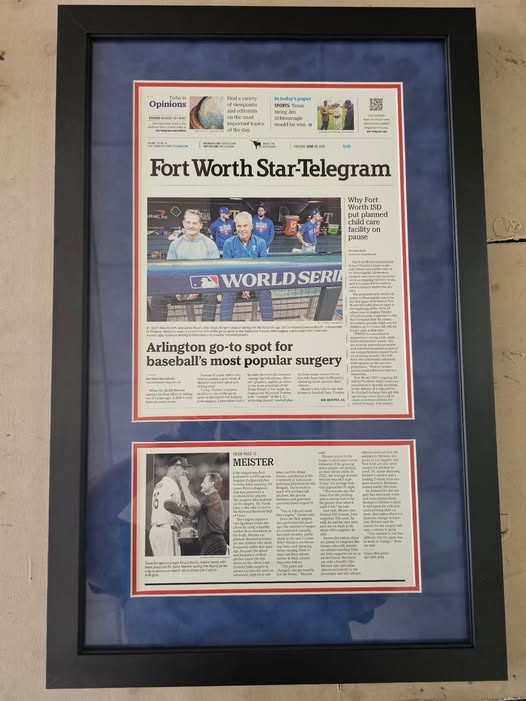 Framed Fort Worth Star-Telegram article - Kar Lynn Arts Arlington TX